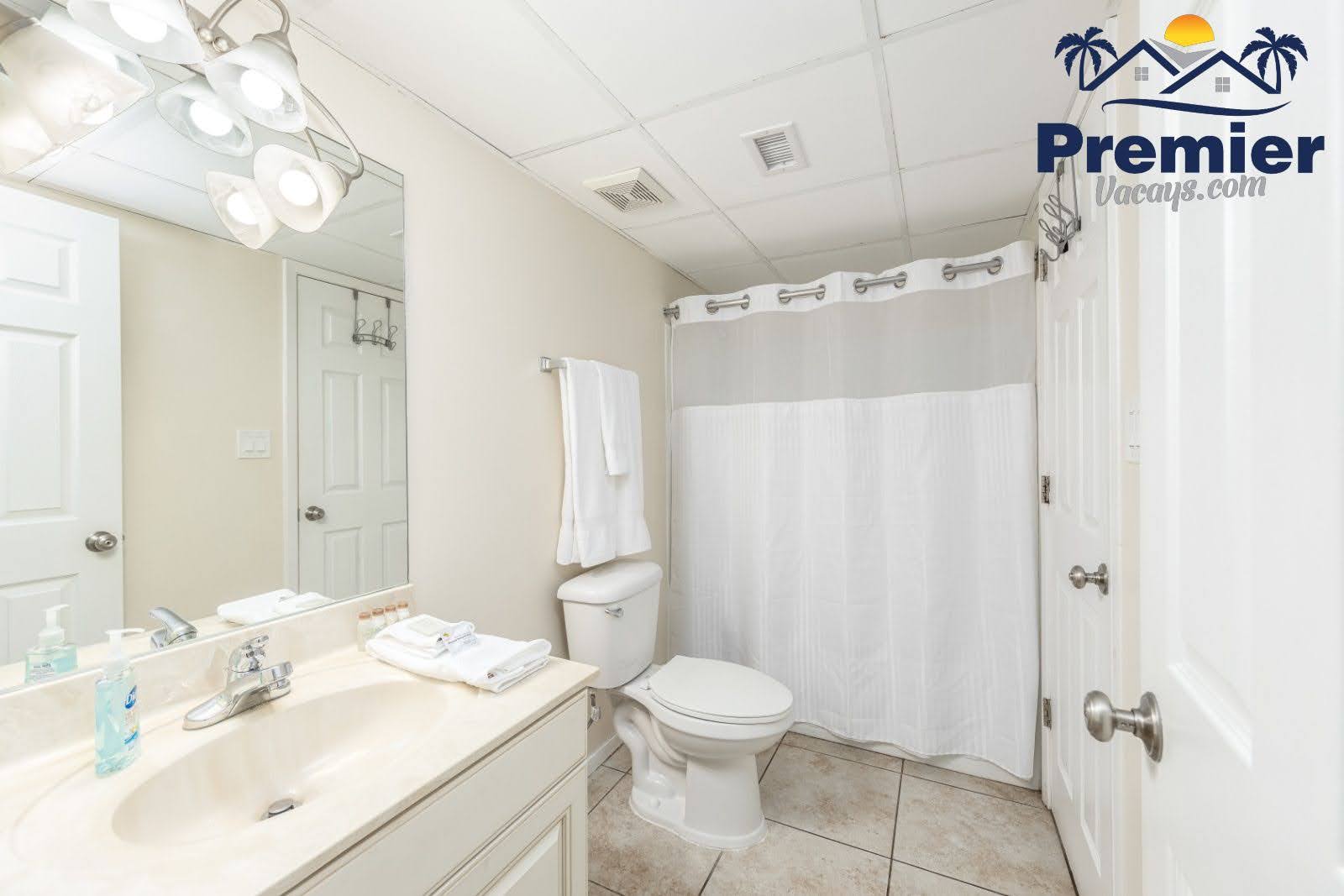 Second Bathroom with access from the hallway or the second bedroom