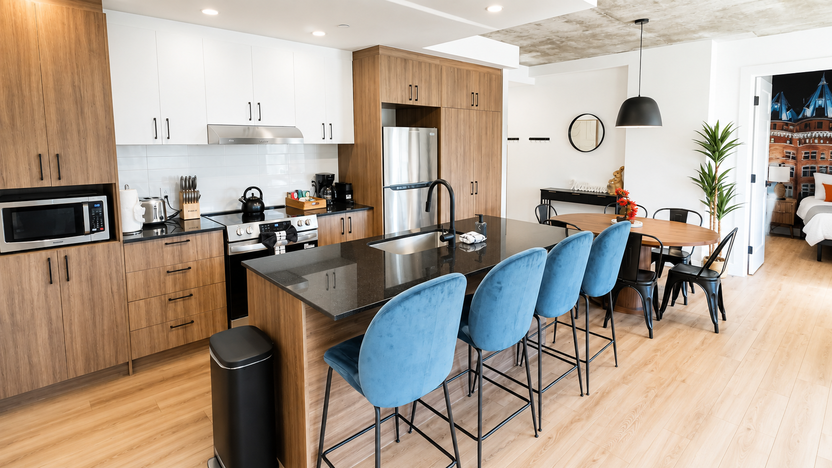 Kitchen and counter view