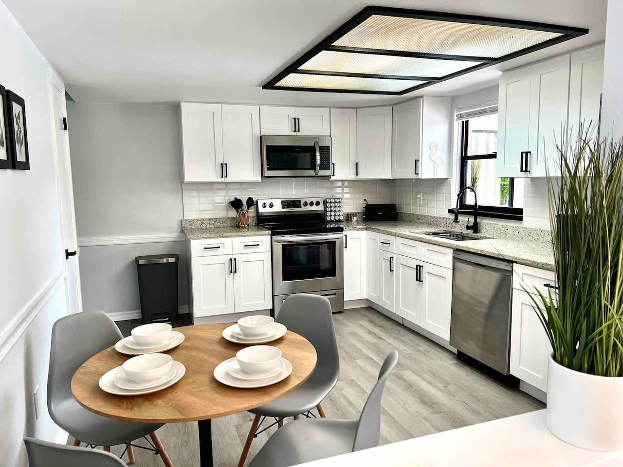 Welcome to the newly renovated kitchen, where modern design meets functionality