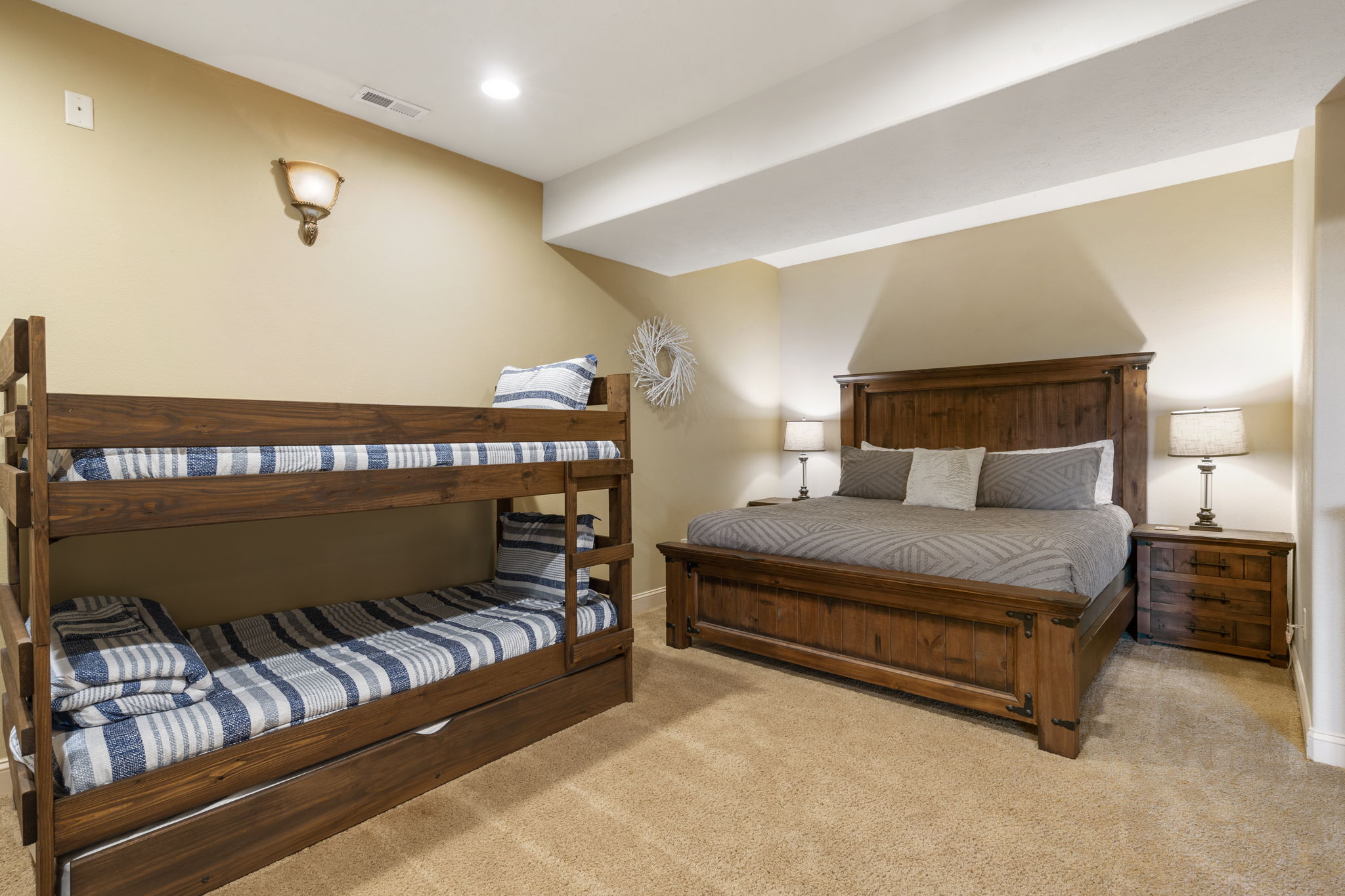 Lower level King #2 and twin/twin bunk with trundle-sleeps 5
