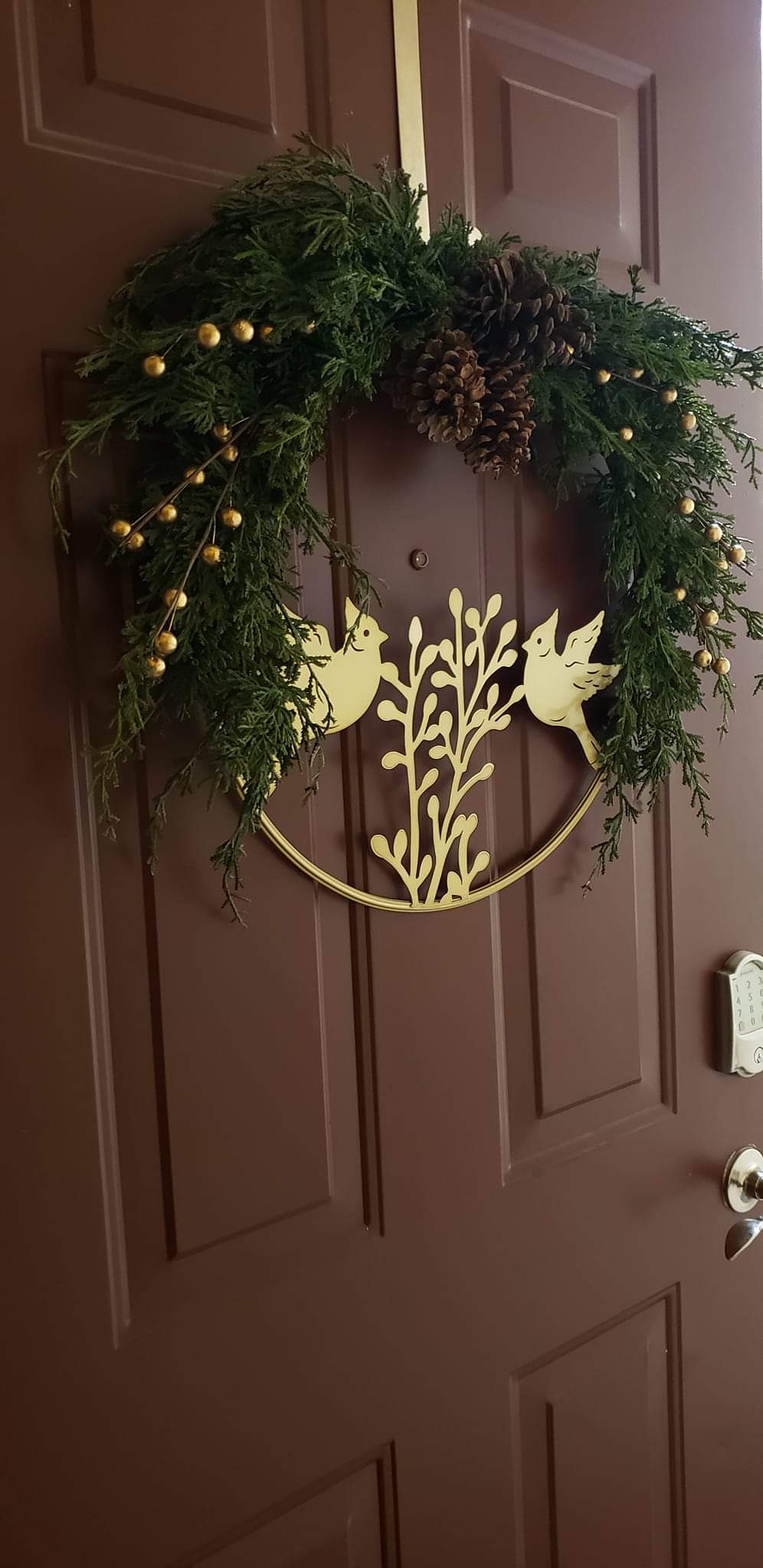 Our front door is Christmas ready