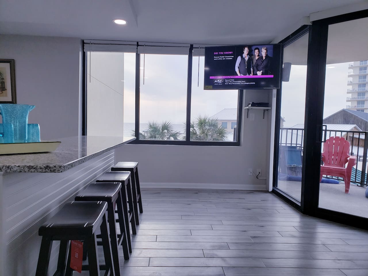 Ocean view from the living room 