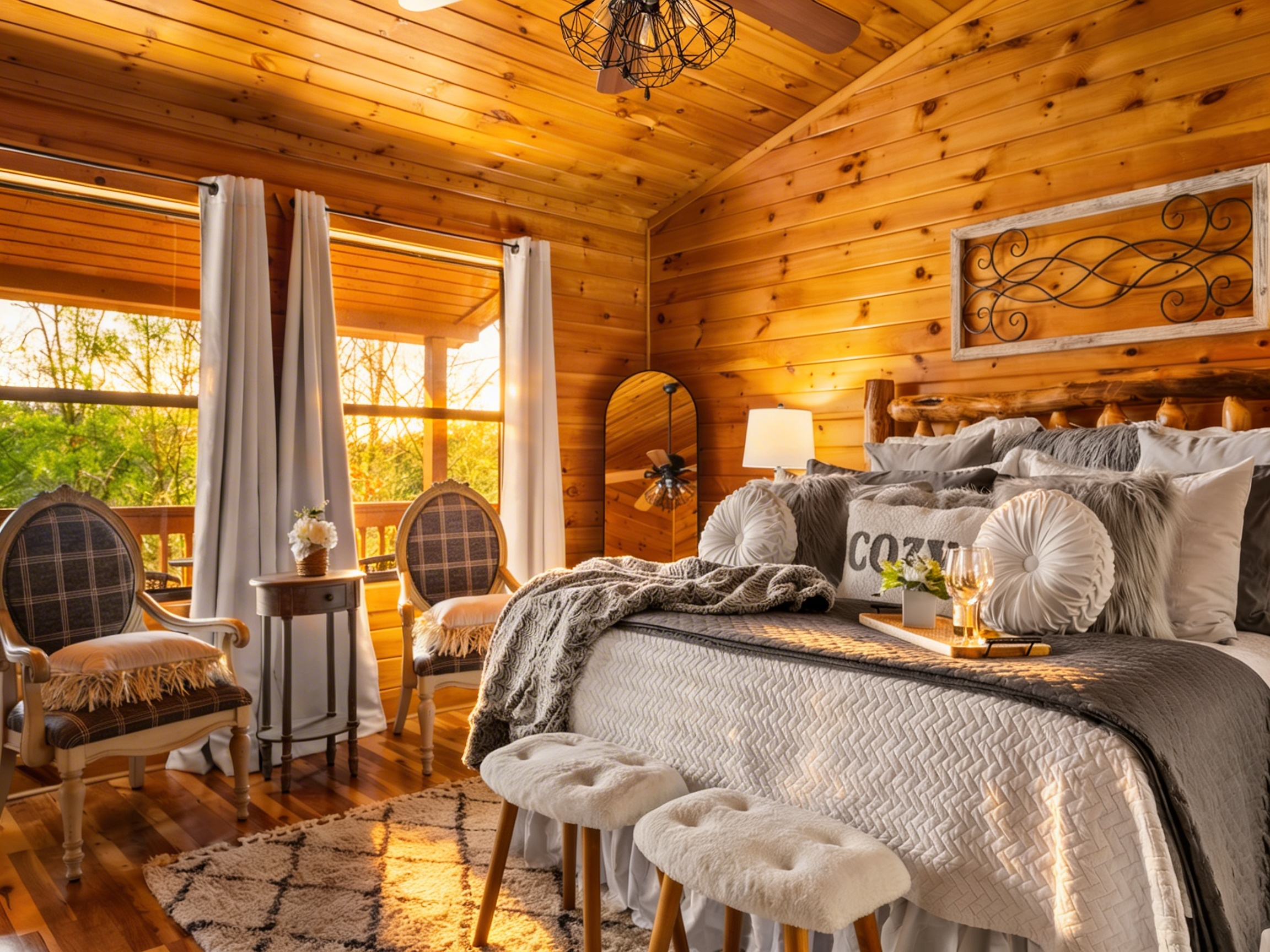 Comfortable king and queen bedrooms