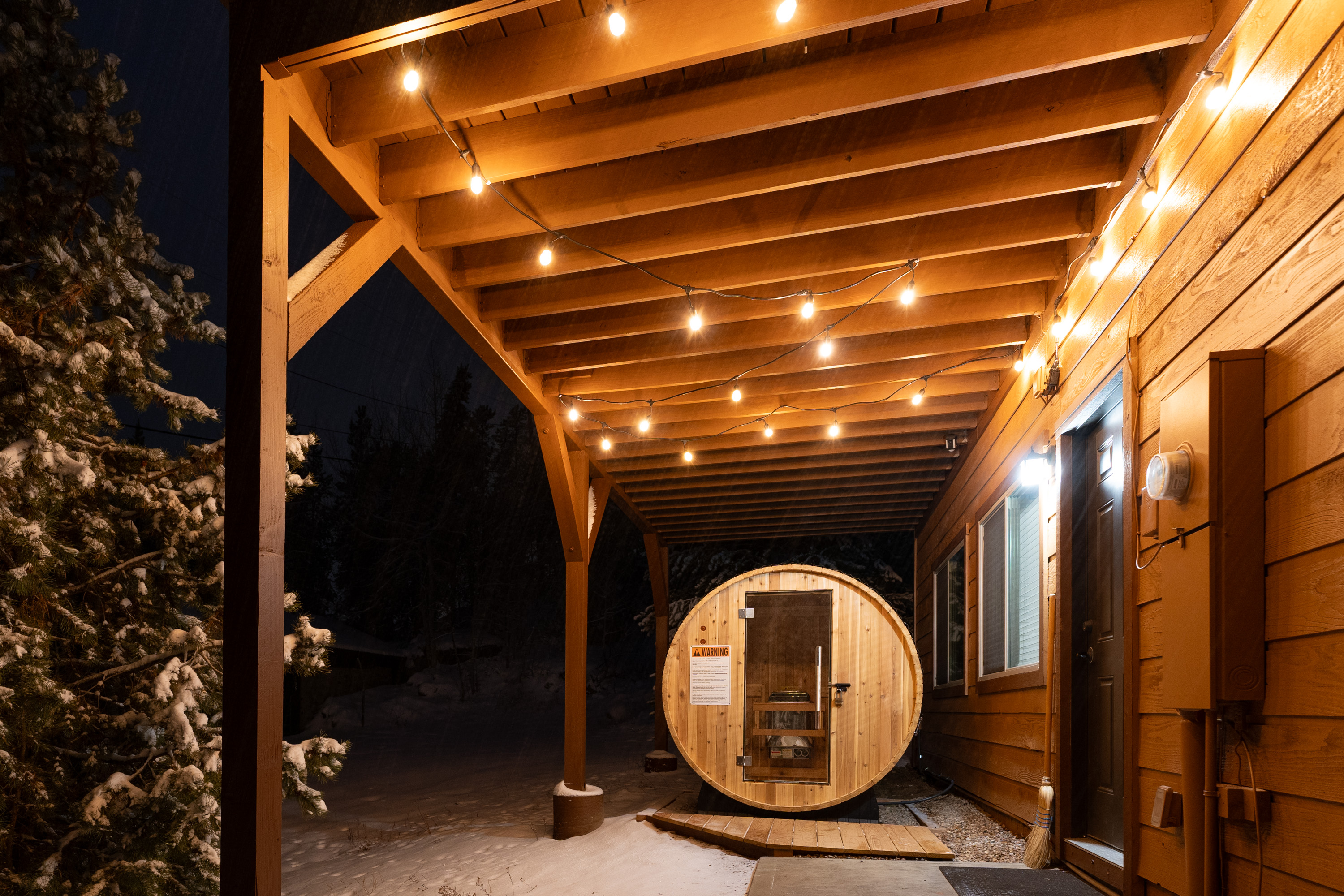 Enjoy the sauna after a spending time in Rocky Mountain National Park! Message for Sauna Temps and Info