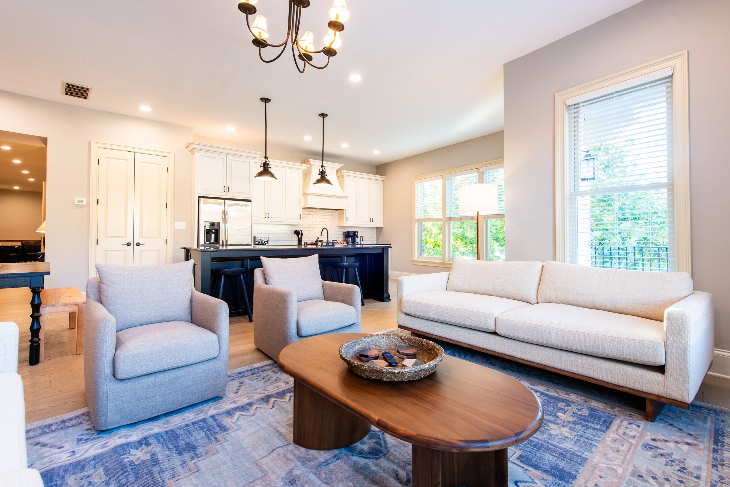 A second cozy sitting area just off the kitchen, perfect for morning coffee or an evening in.