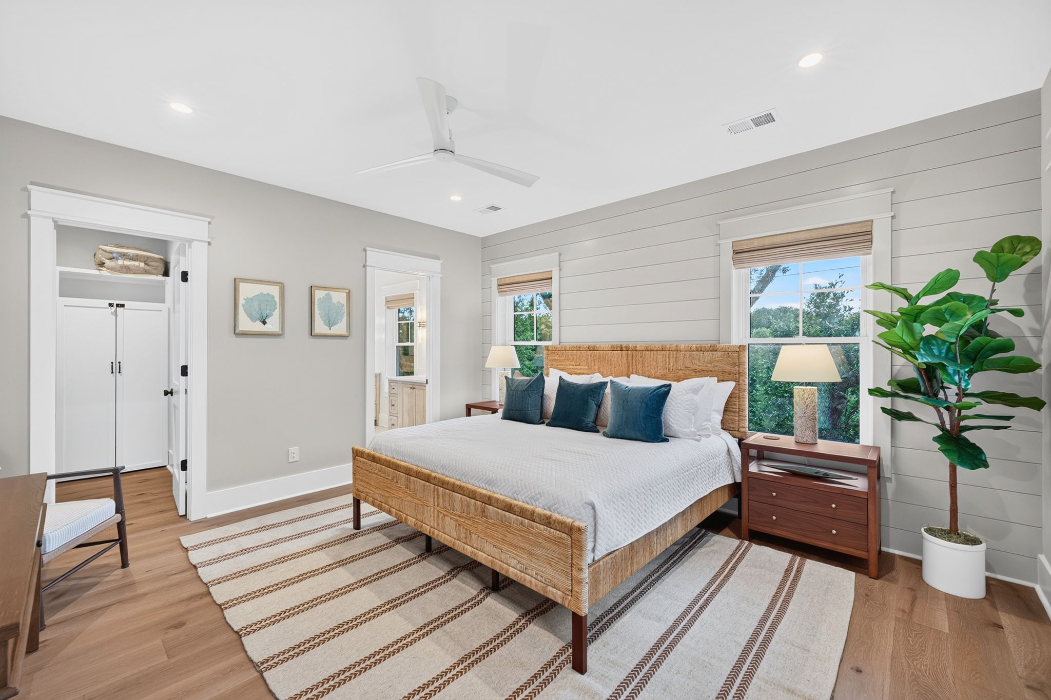 Bedroom 2: King Suite | Tahanan Palms | 3 38th Ave | IOP Escapes