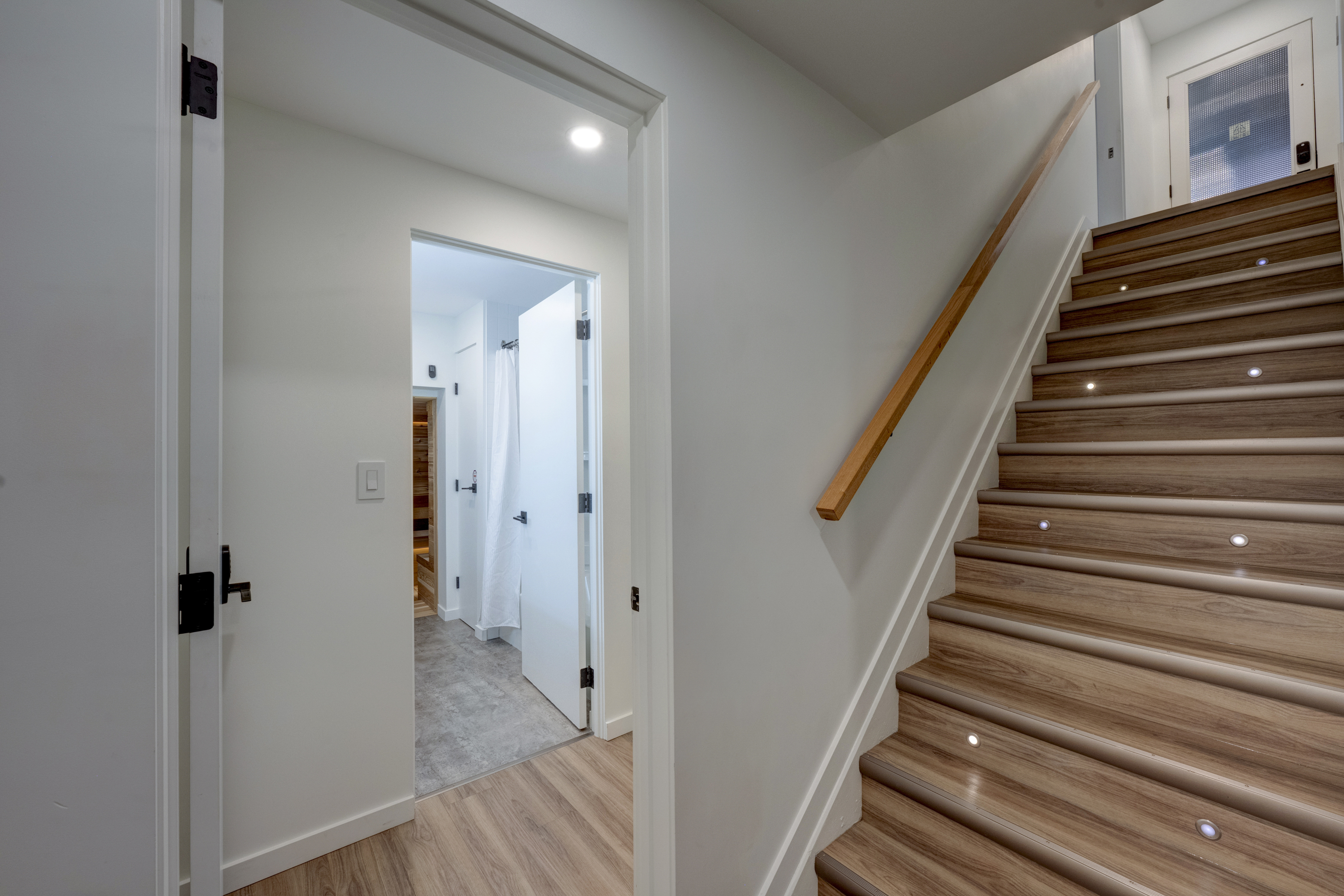 Private suite entrance with secure lock; same code as provided for check-in.