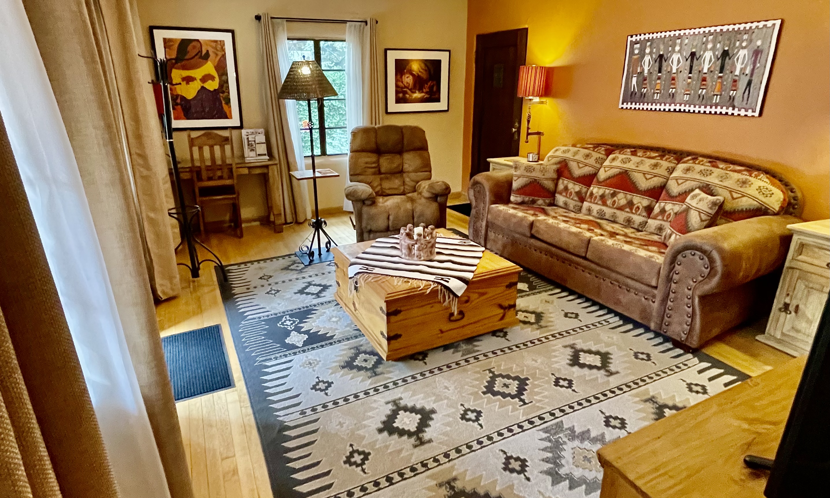 Relax and unwind in this cozy southwestern living room.