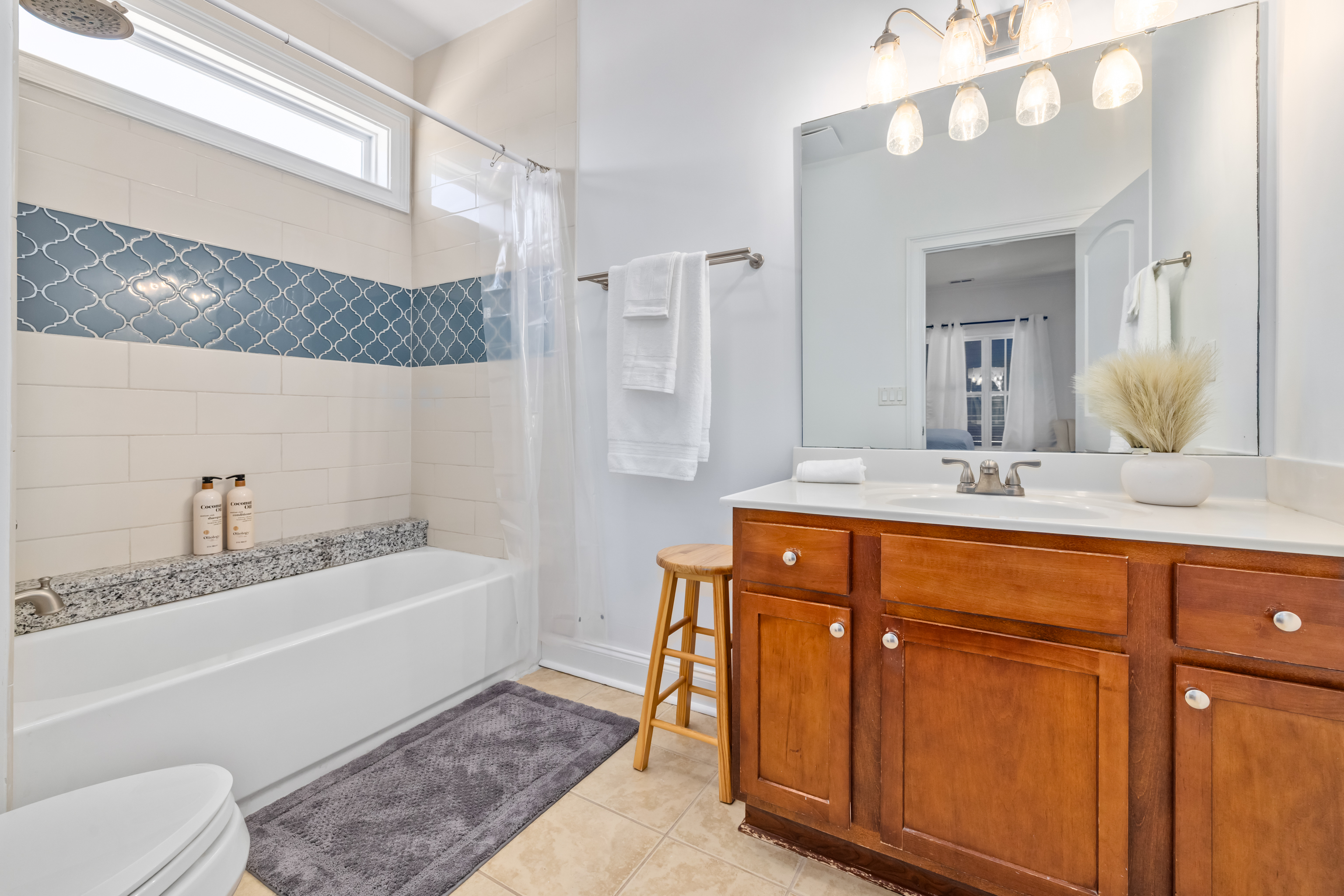 Bright, spacious, and thoughtfully designed, it offers plenty of room to refresh and get ready with ease