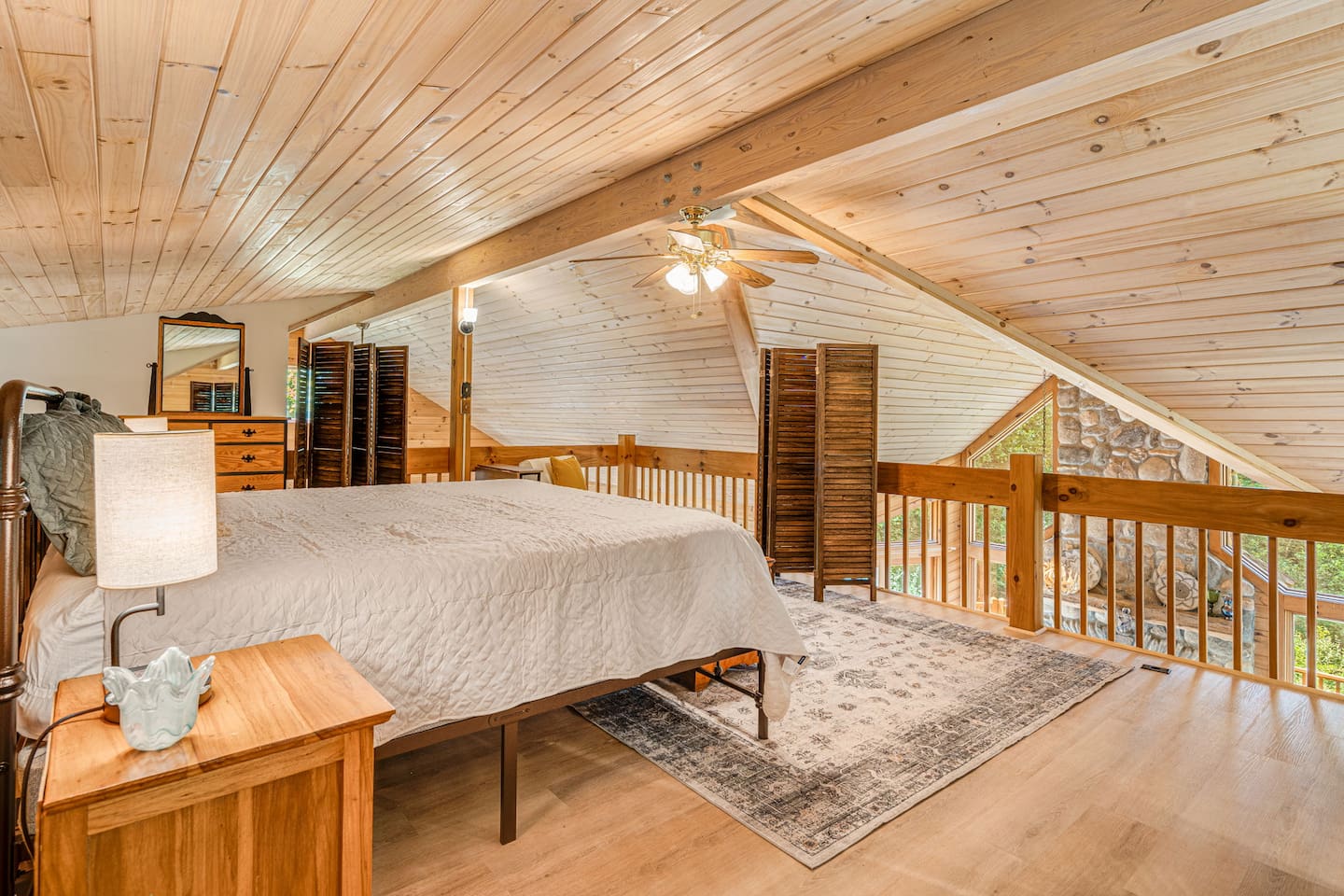 The loft area bedroom.