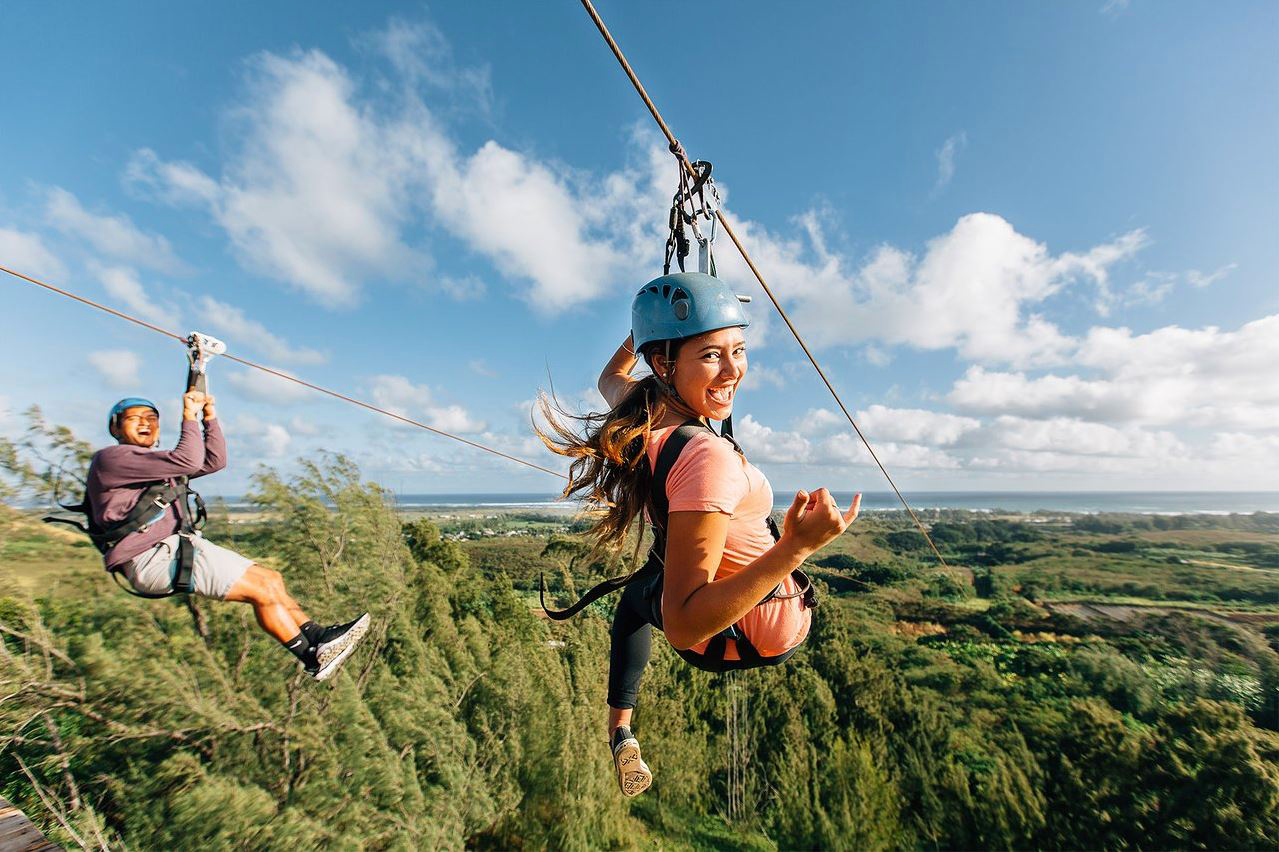 Multiple Zipline adventure options on north shore