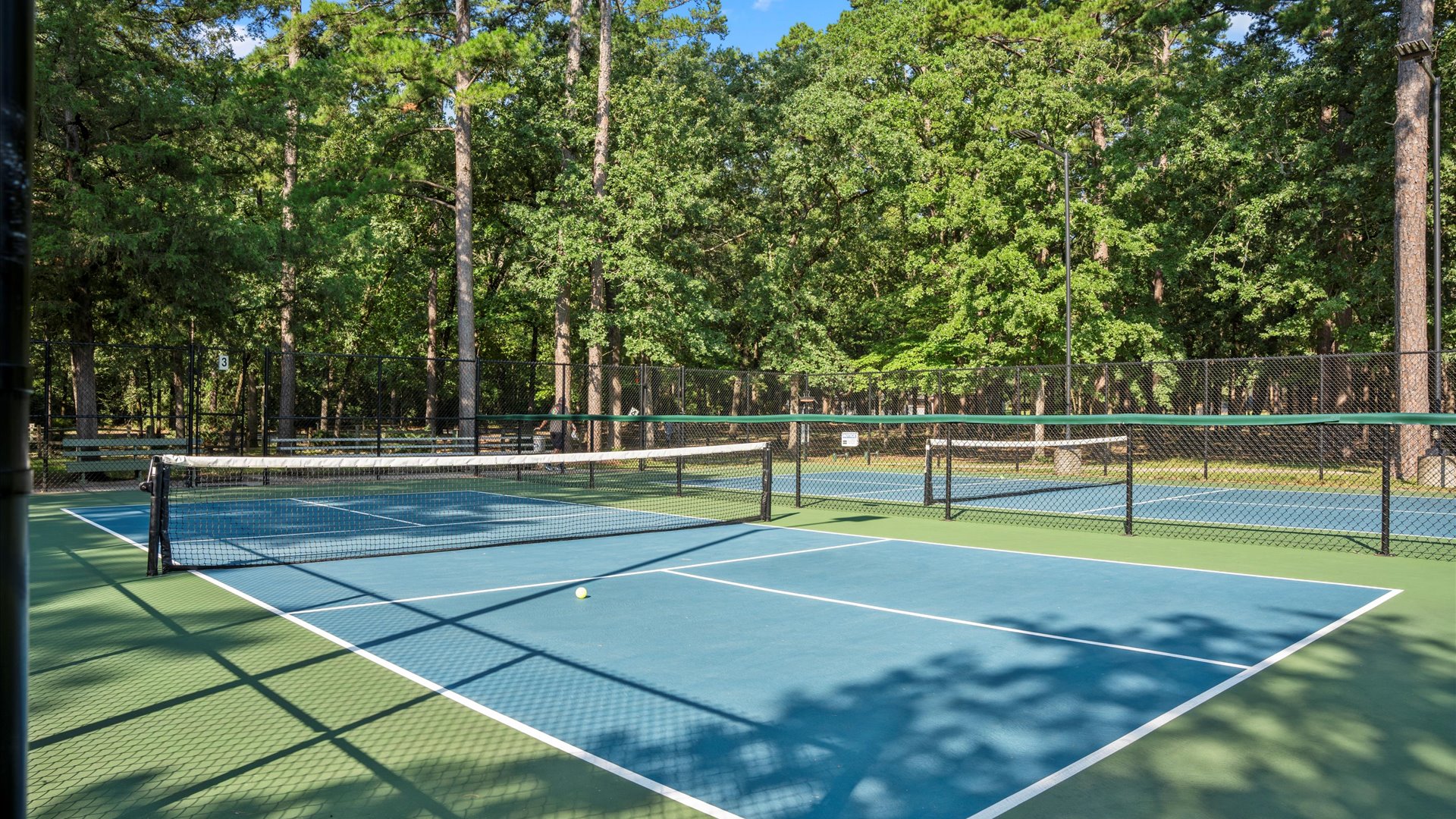 Pickleball courts nearby—watch out, it gets competitive!