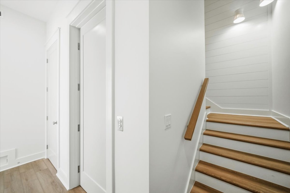 Elevator and interior stairs from the ground level to access all 3 levels