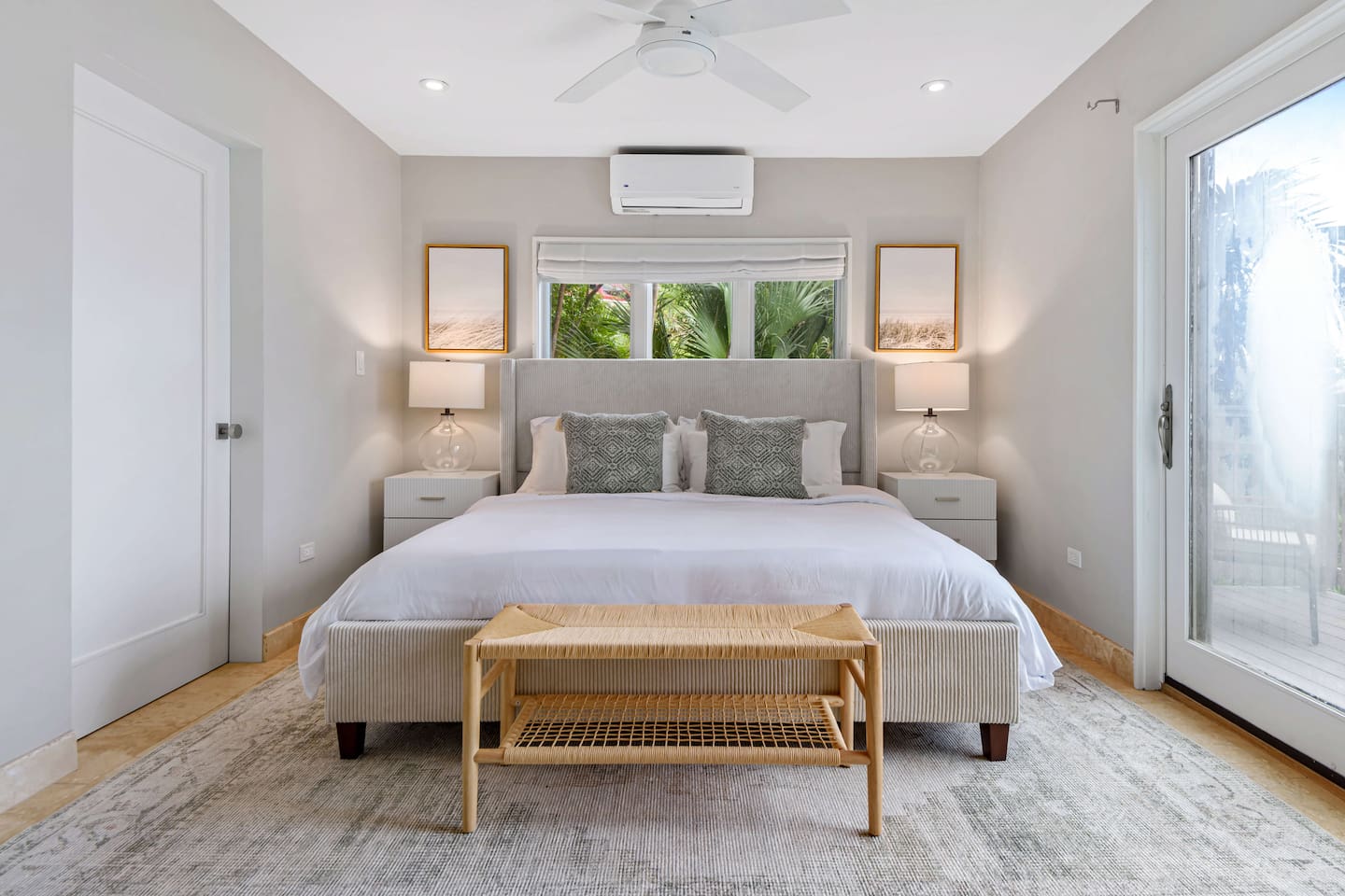 Downstairs bedroom off of the theatre/movie room with king sized bed 
