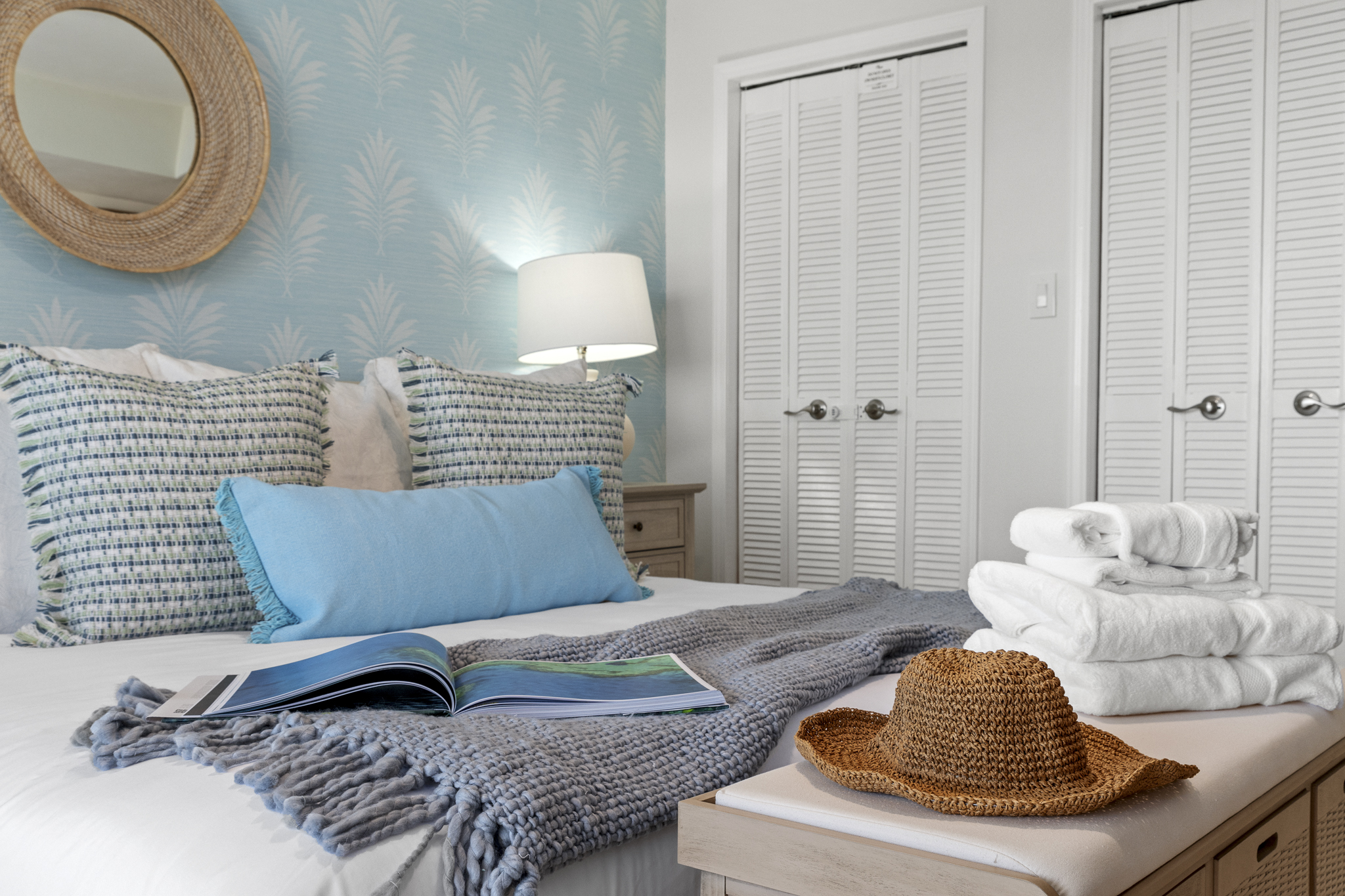 Arrive to plush pillows, soft throws, and every comfort curated for sun-soaked beach days and breezy coastal nights.