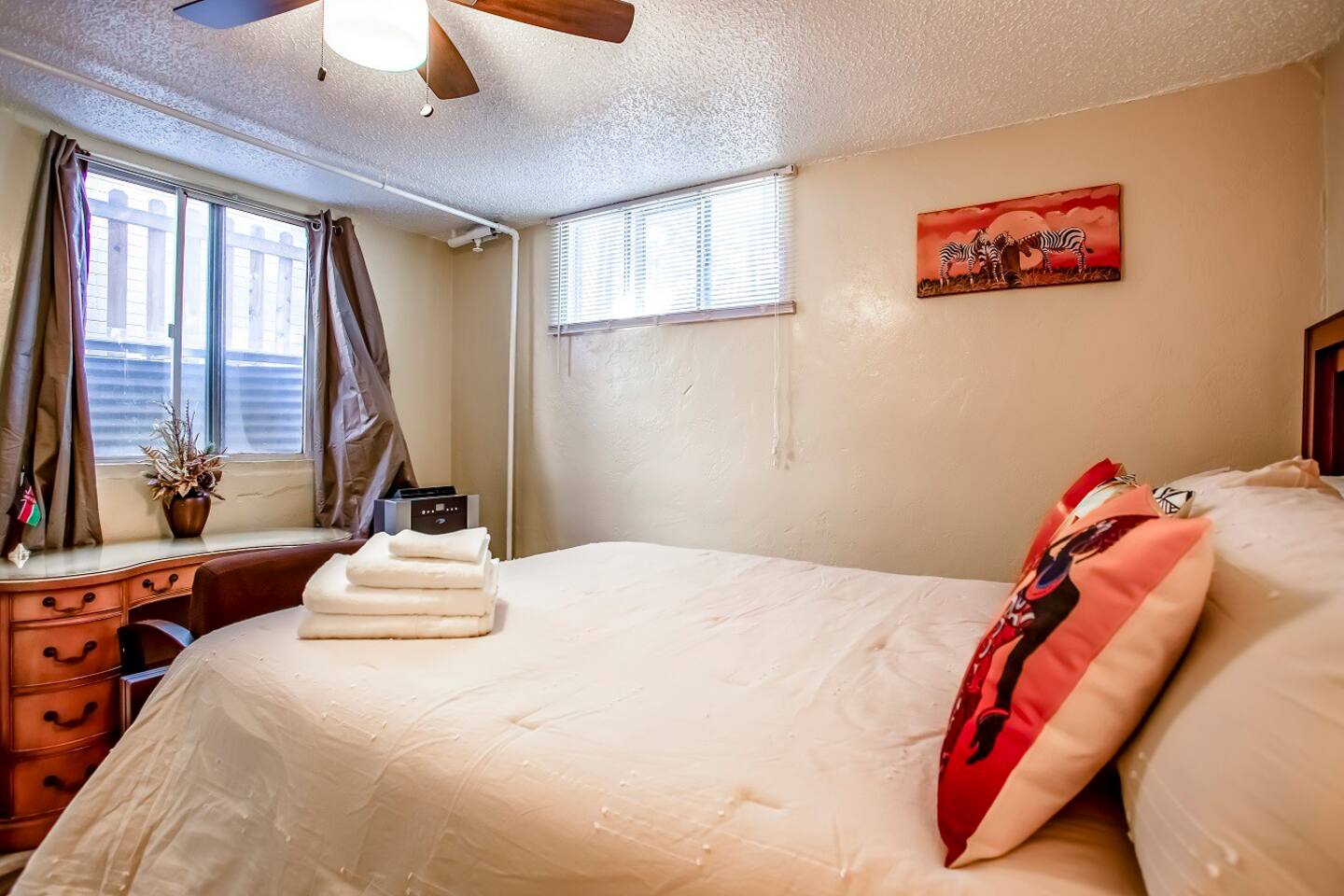 Mara Room is our front Bedroom with lots of natural lighting coming through.