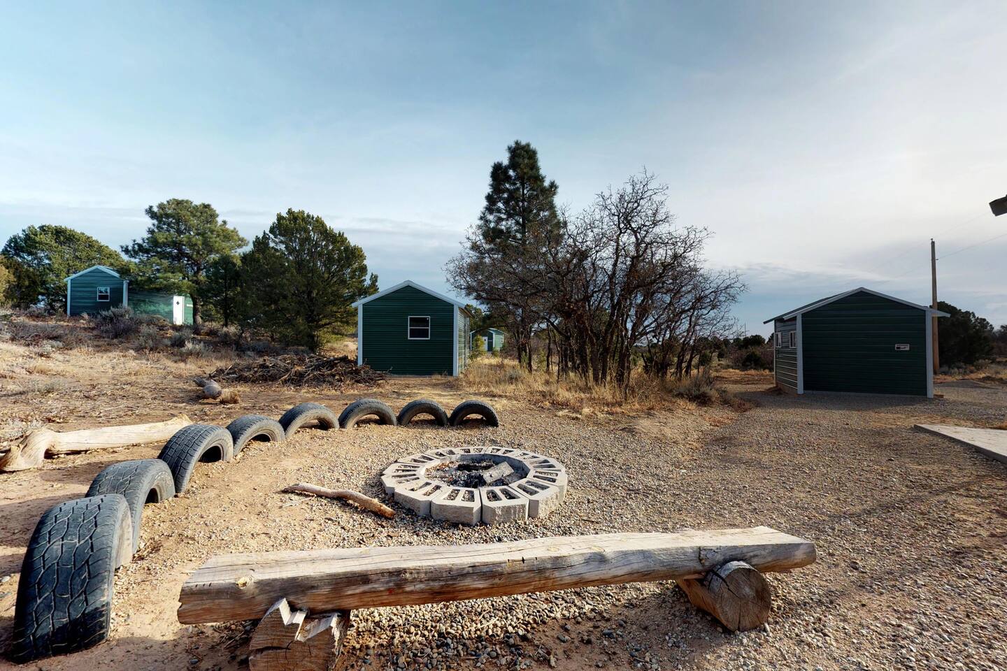 Pavilion, Wagon, Glamping Cabins, Tipi Area