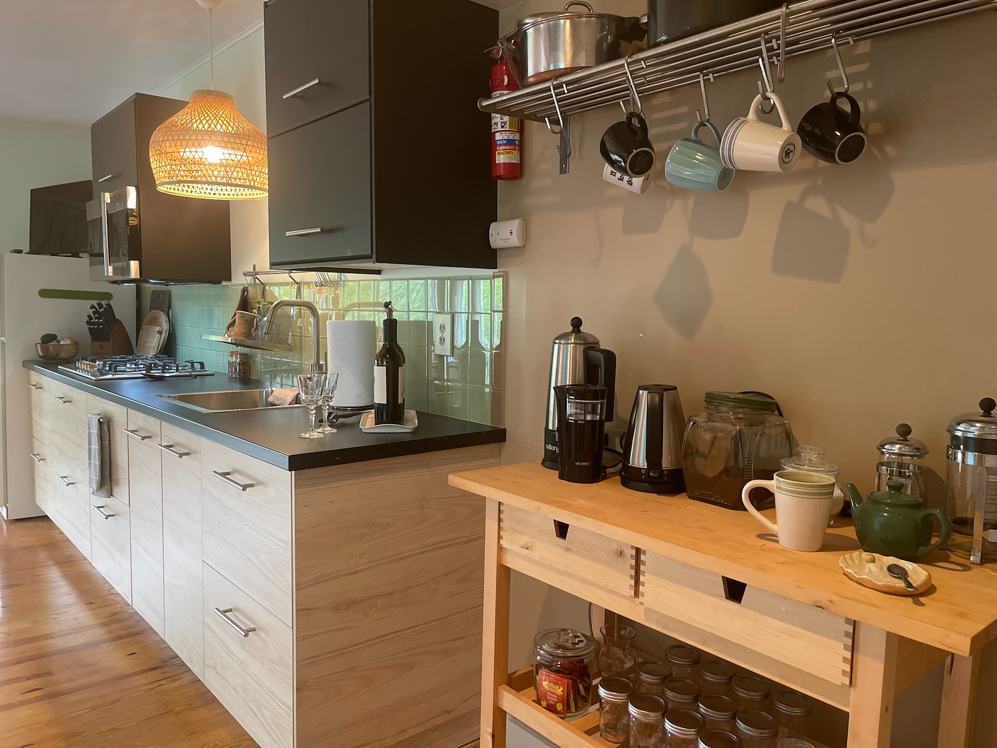Little Pines modern kitchen with a great coffee & tea corner.