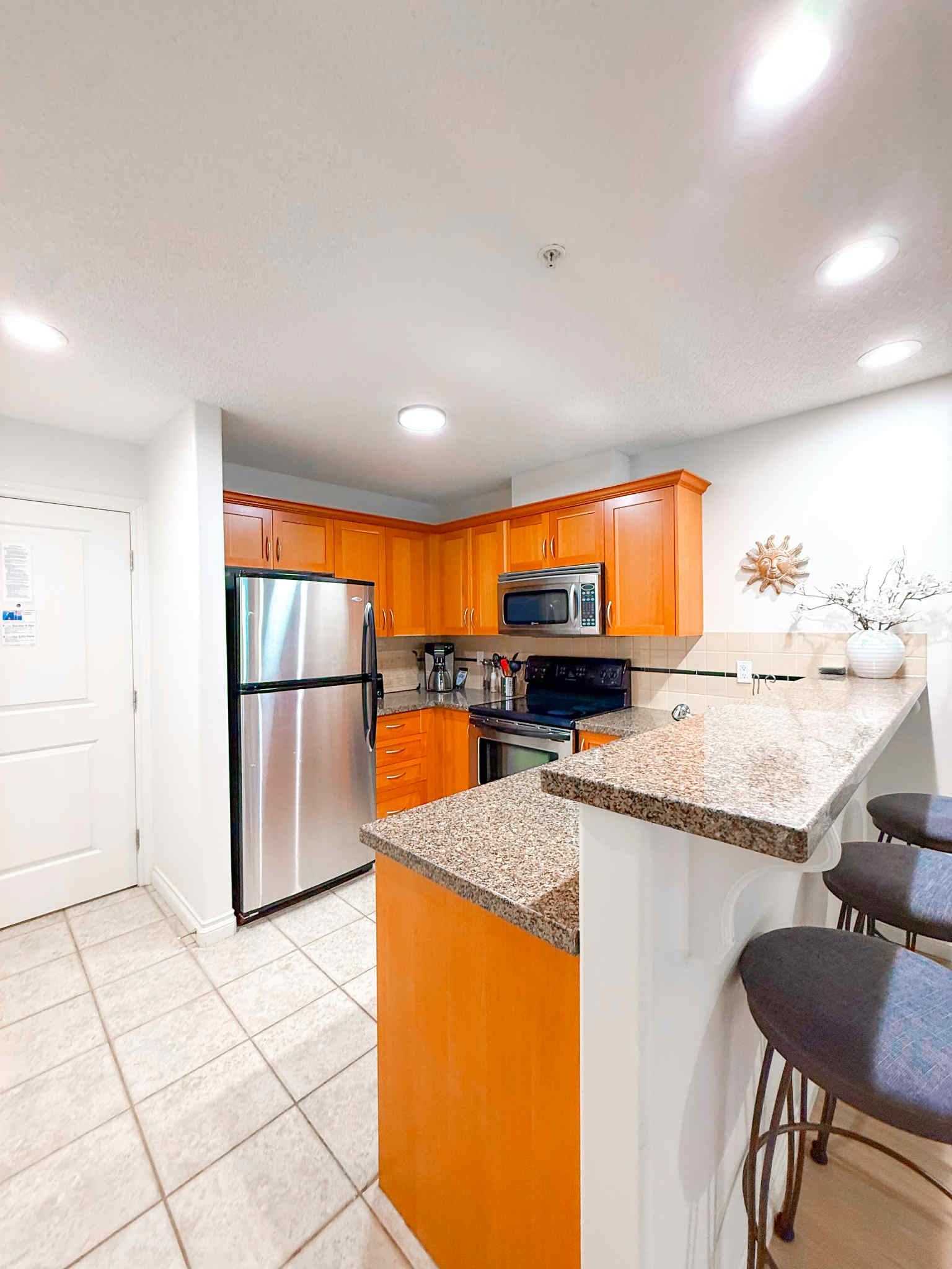 Unit A Modern Fully stocked Kitchen.