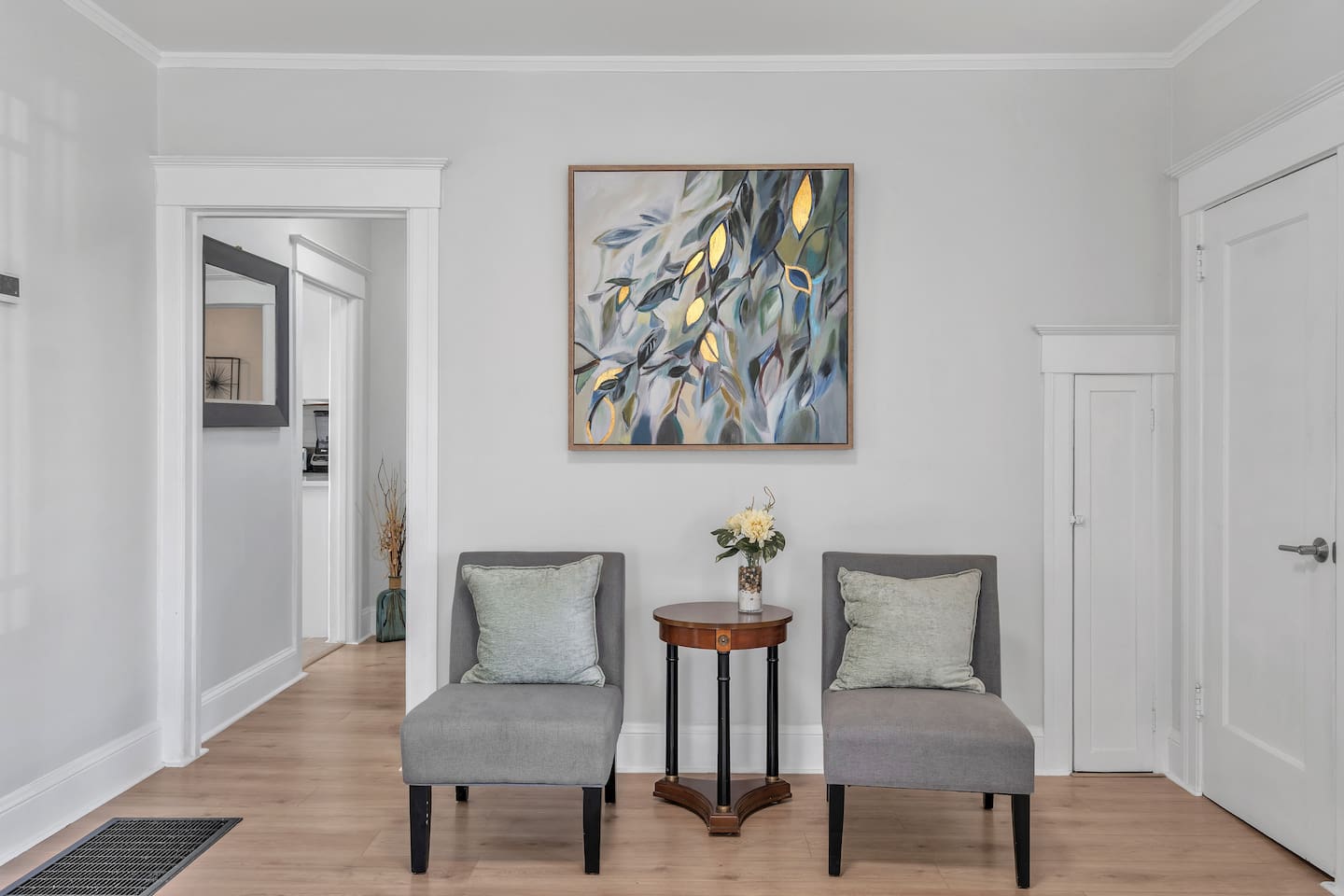 Tasteful modern decor creates a welcoming vibe.