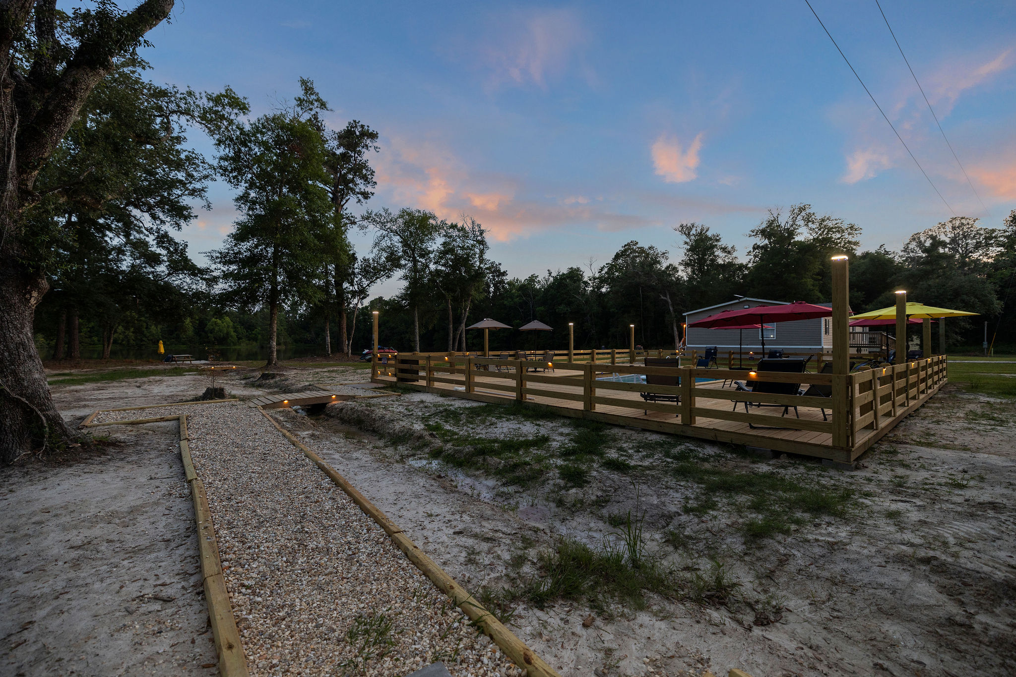 Pool with Large Deck over looking 6 Acre Lake