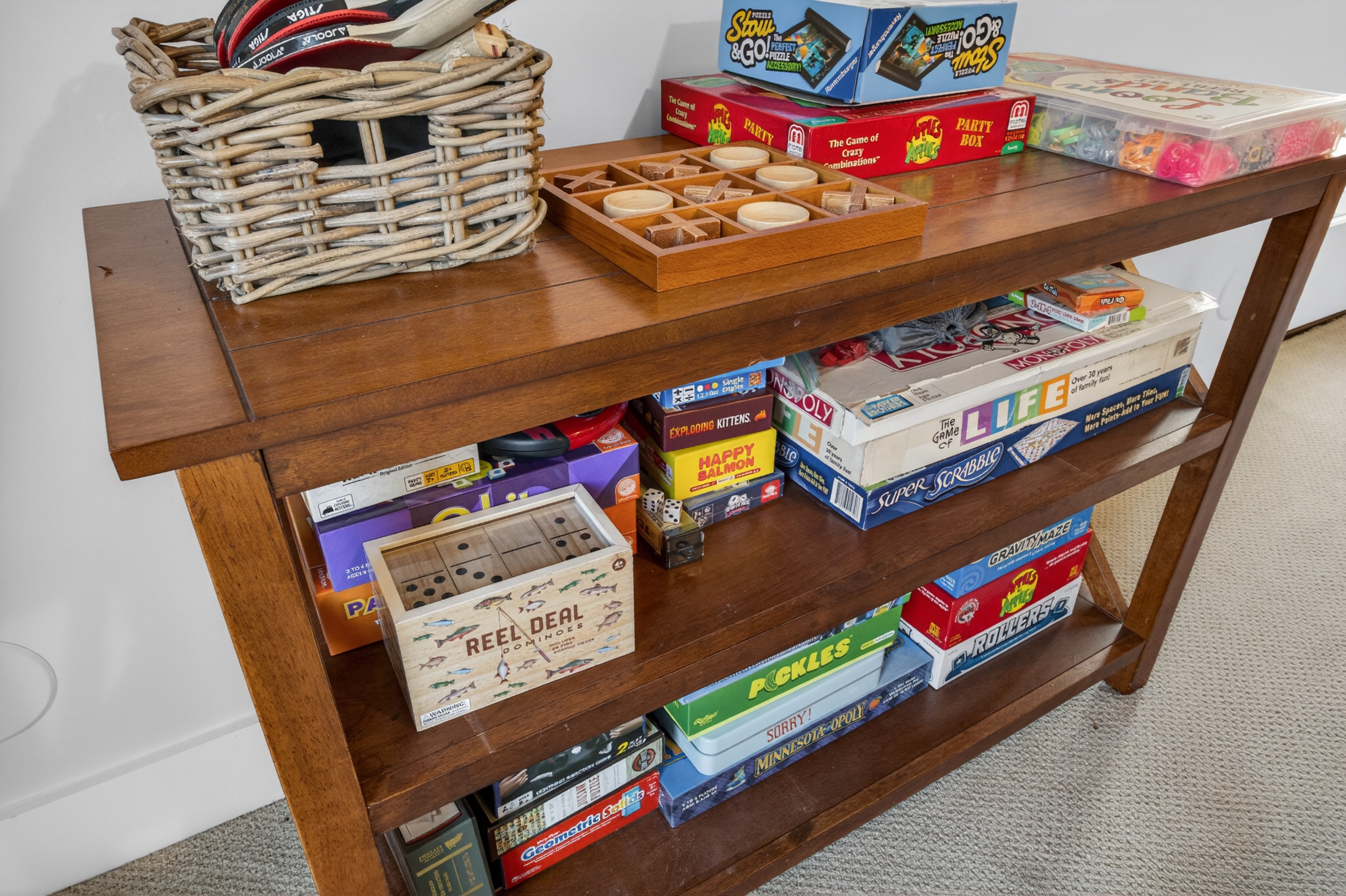 Snacks + games= happy guests