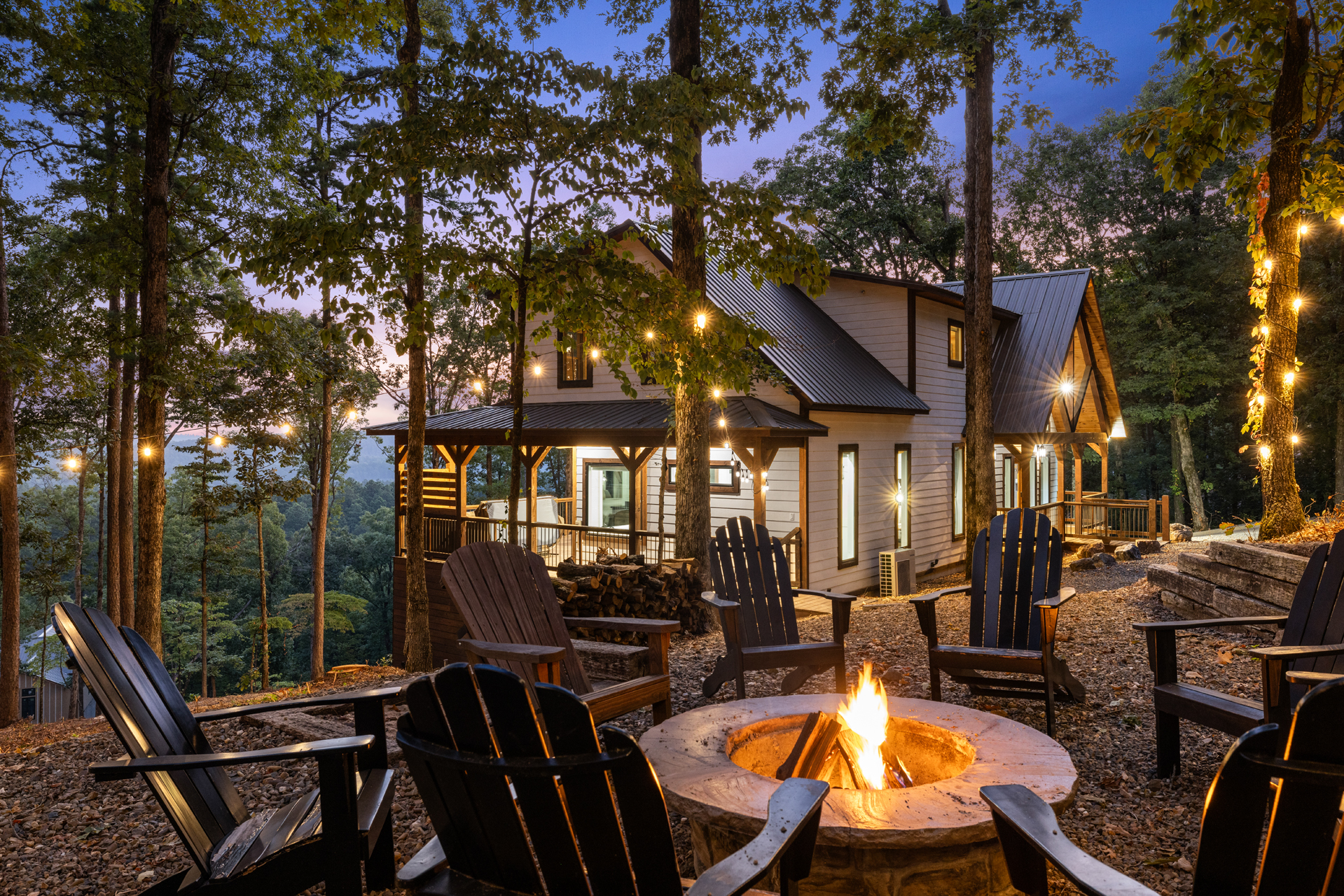 Outdoor fire pit gathering space perfect for cozy nights under the stars