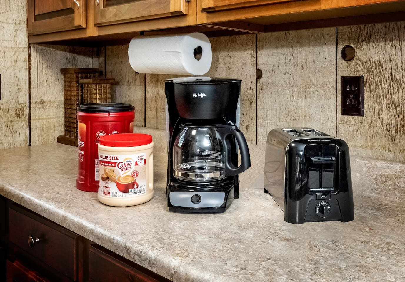 Coffee and creamer provided