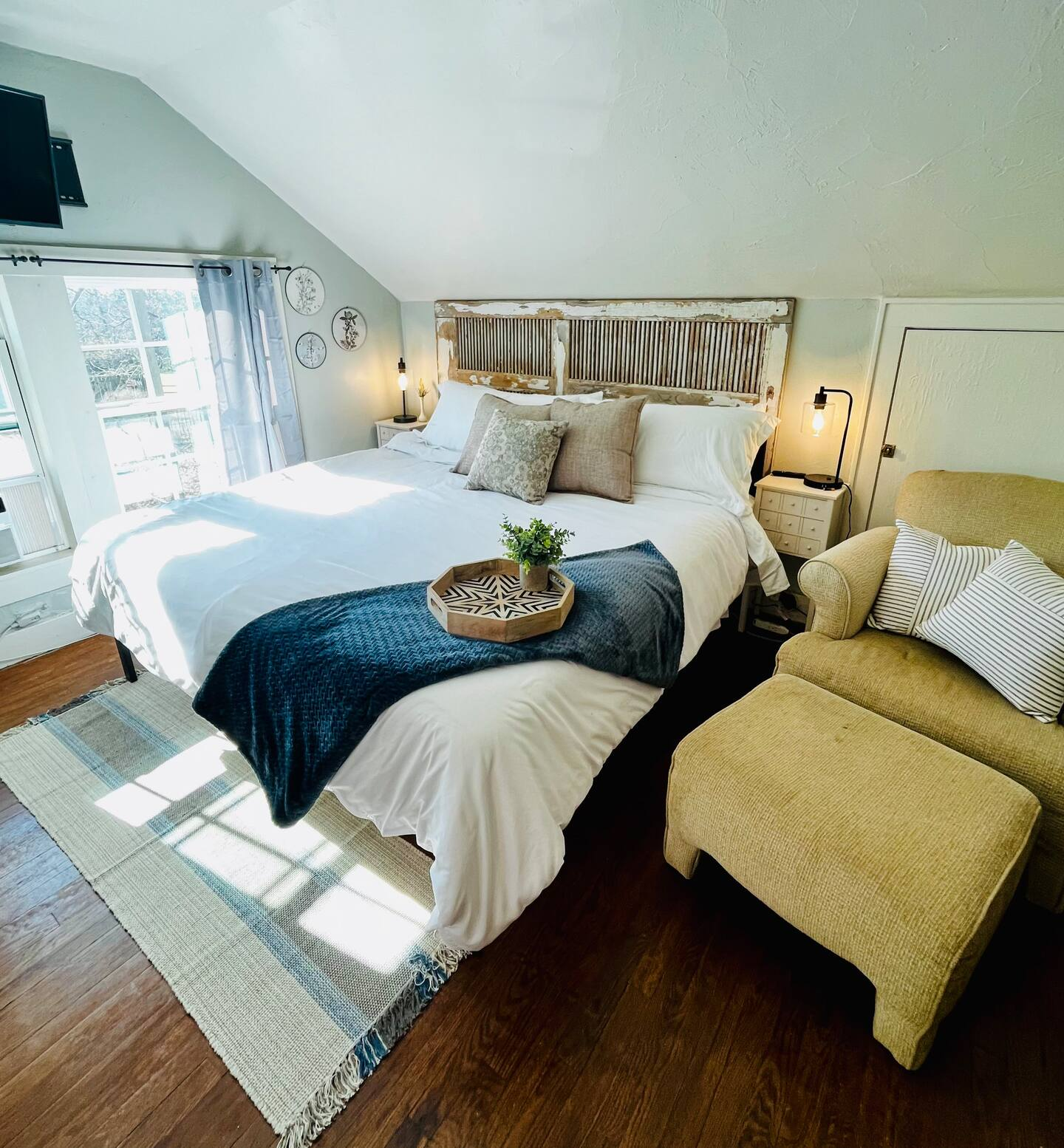 Unwind in your private retreat bedroom with a plush king bed.