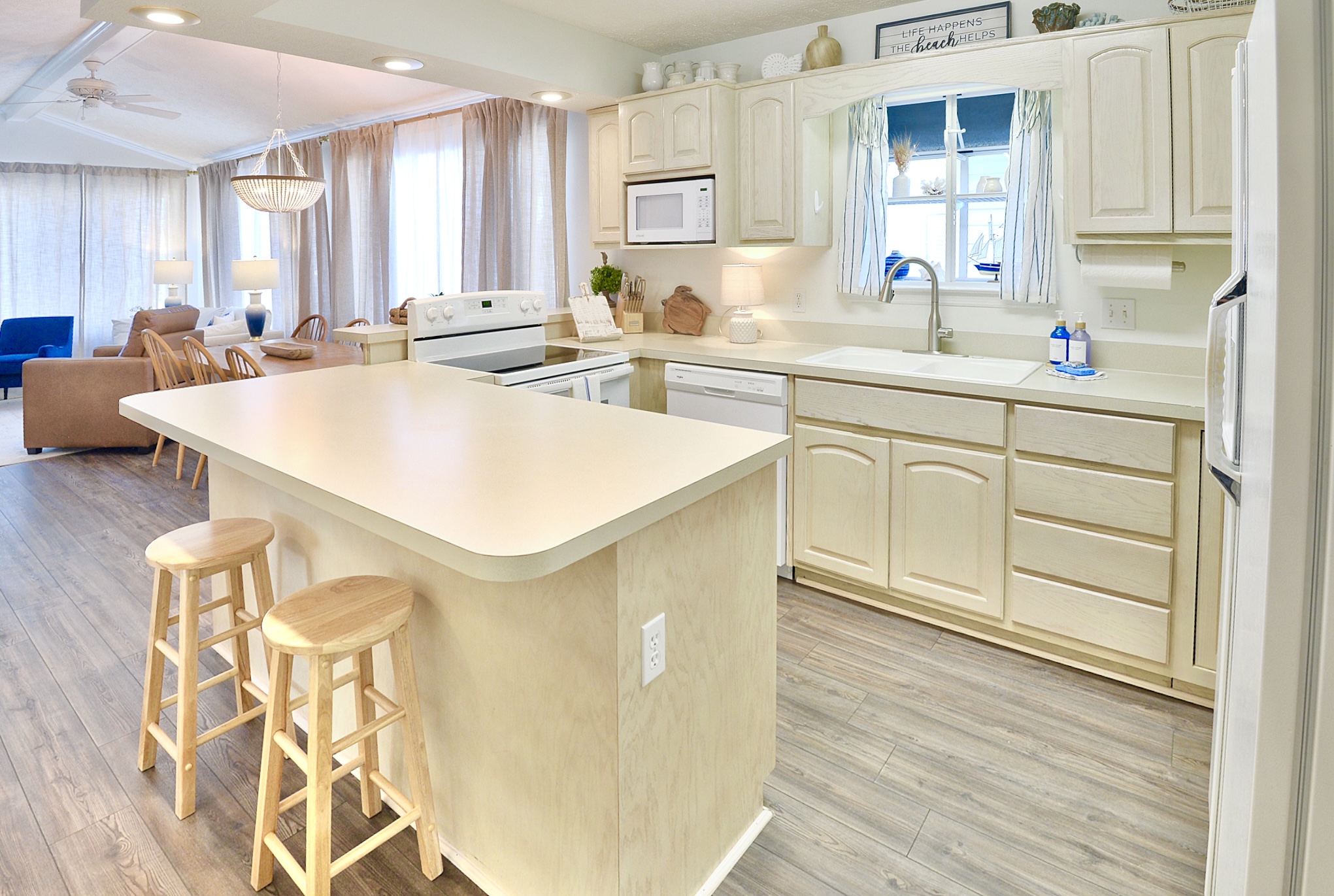 Kitchen is well-stocked for those who prefer to cook at home