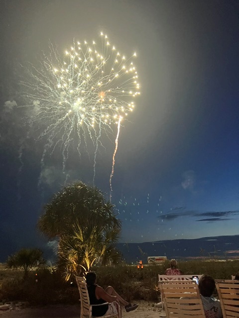 Fireworks across the street on Holidays!