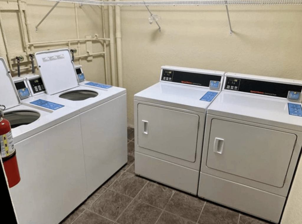 Laundry is available in the common area.