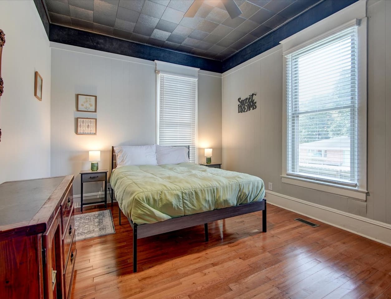 bedroom off dining area