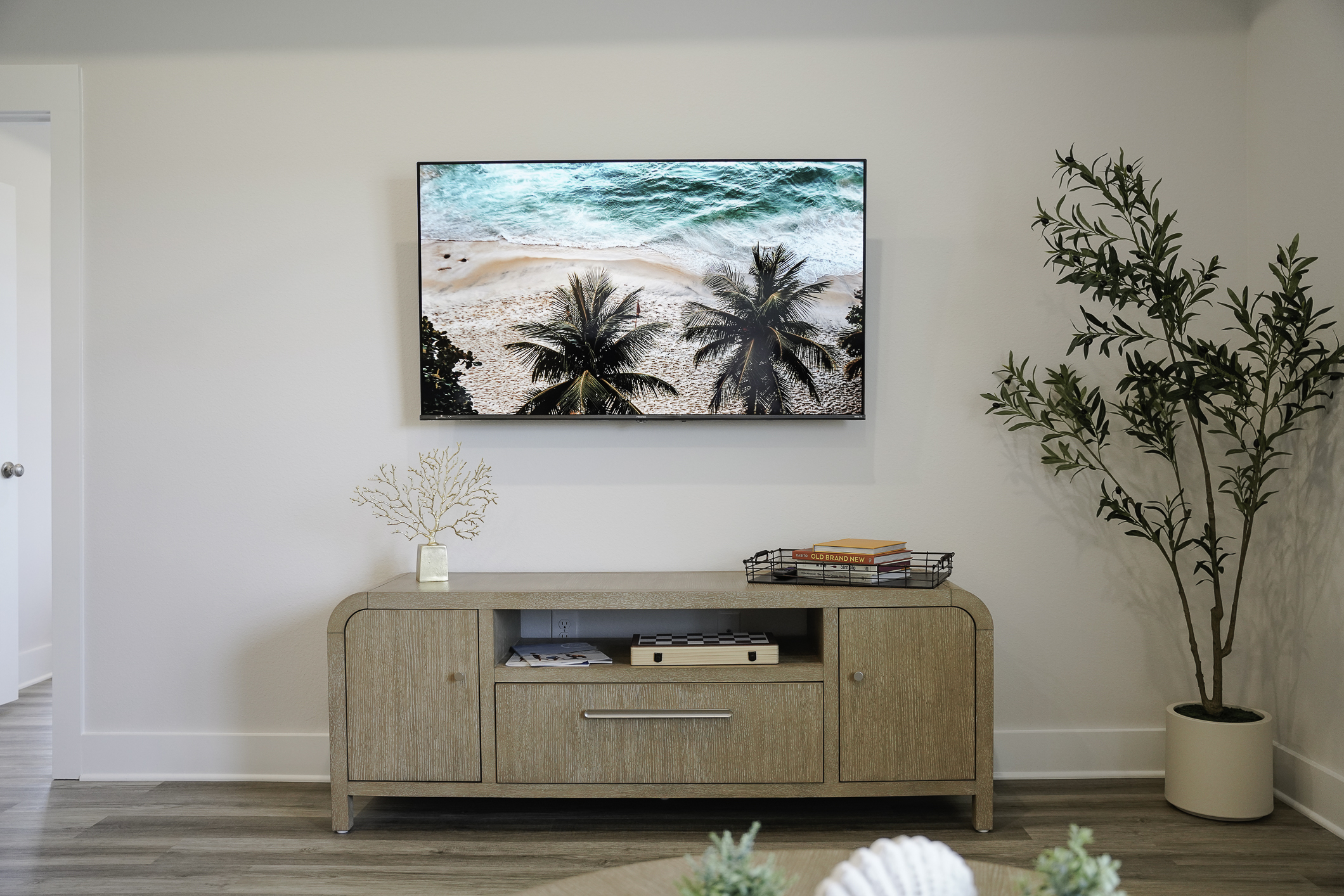 Enjoy movie nights on the Smart TV and fun board games in this open and inviting living space