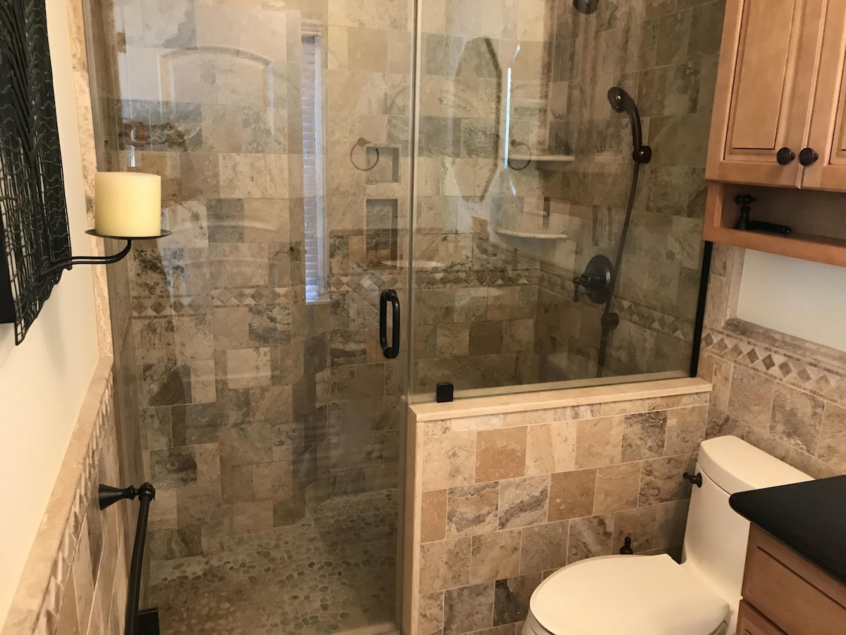 Bathroom attached to master