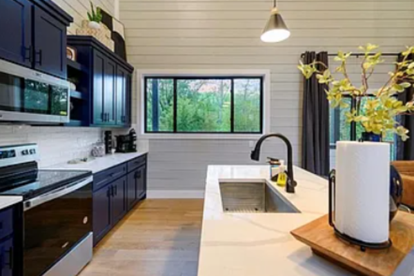 Spacious kitchen island perfect for cooking, dining, and gathering