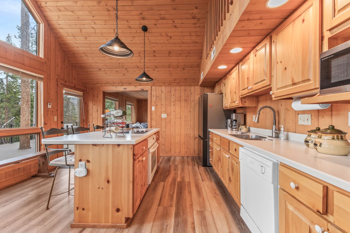 Kitchen with Large Picture Windows