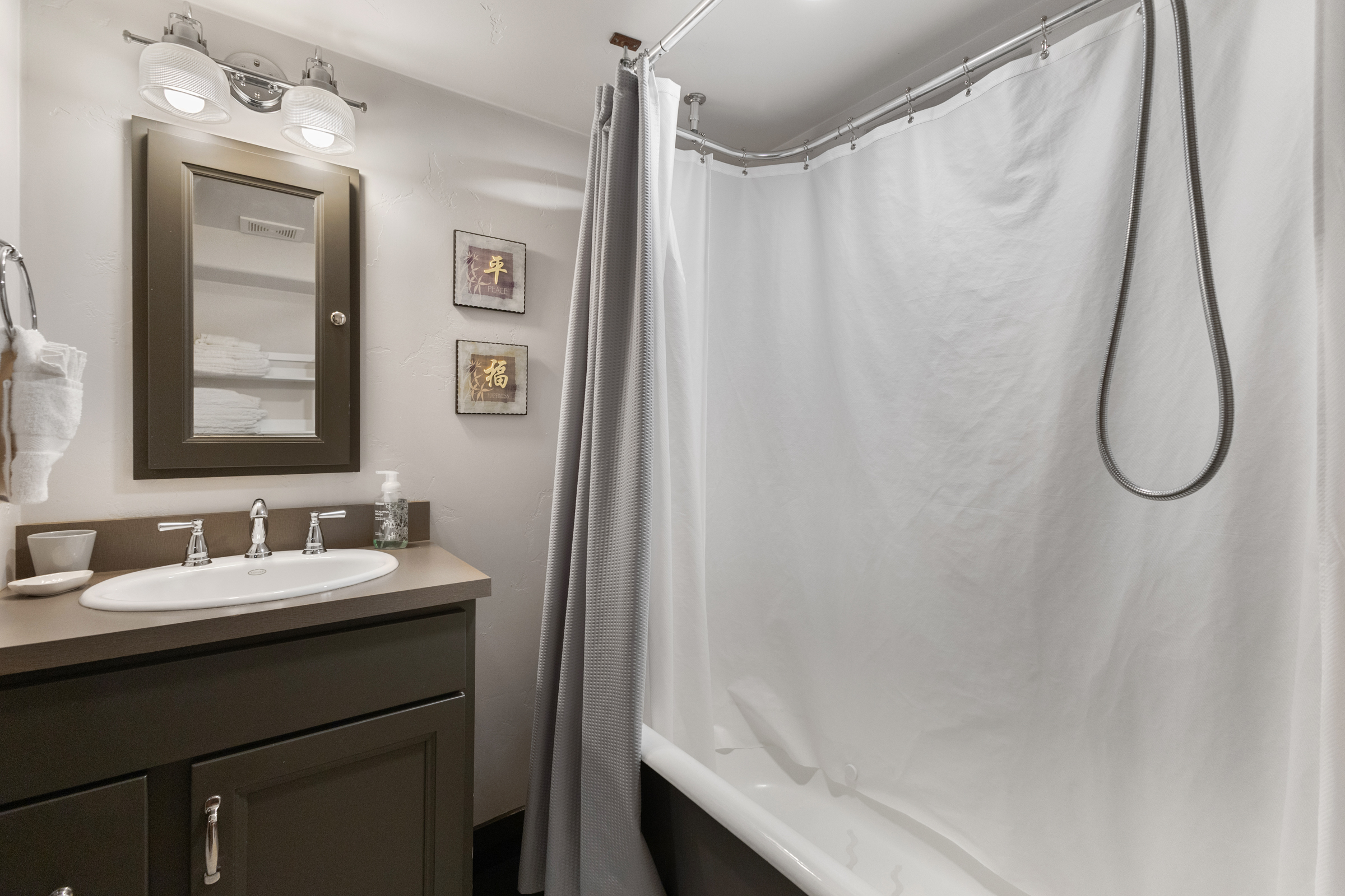 Bathroom 1 | Vanity Area | Shower and Tub Combo