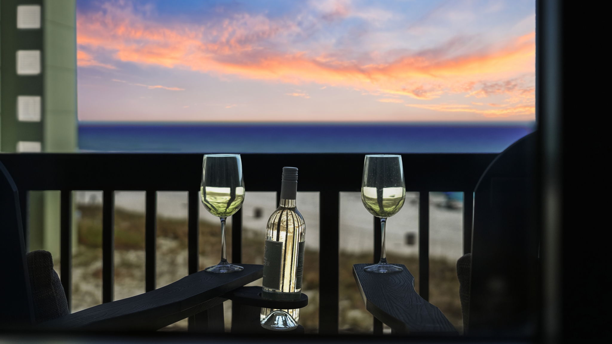 Stunning sunsets from the balcony