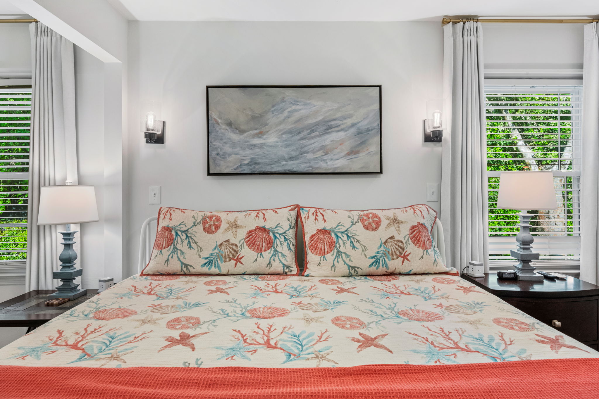 Primary California King Suite Bedroom 1 | IOP Escapes Beach Blessing | 3705 Hartnett Blvd, Isle of Palms, SC