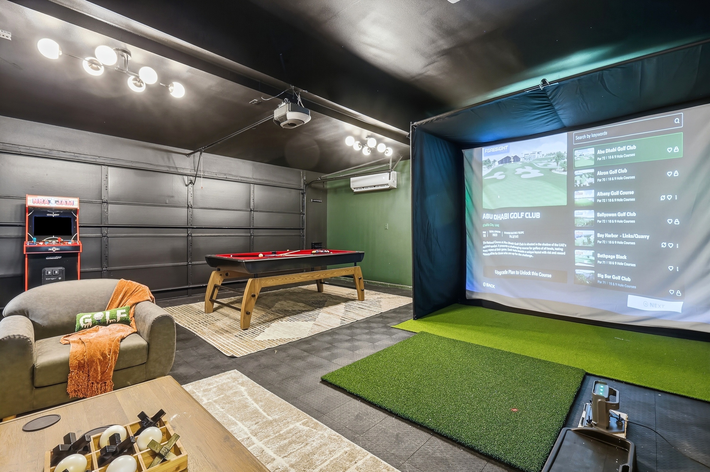 Play some pool, hit some golf balls or play some NBA Jam!