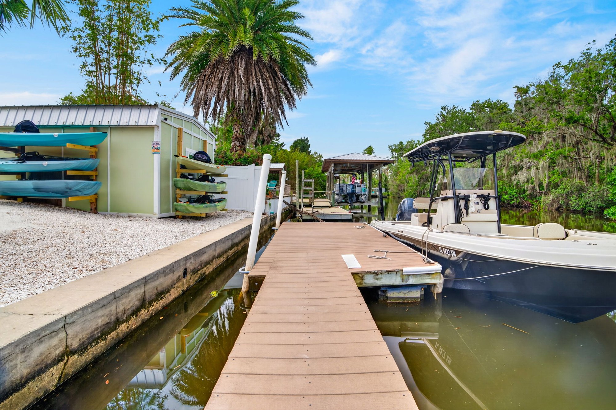 Dock walkway over the canal