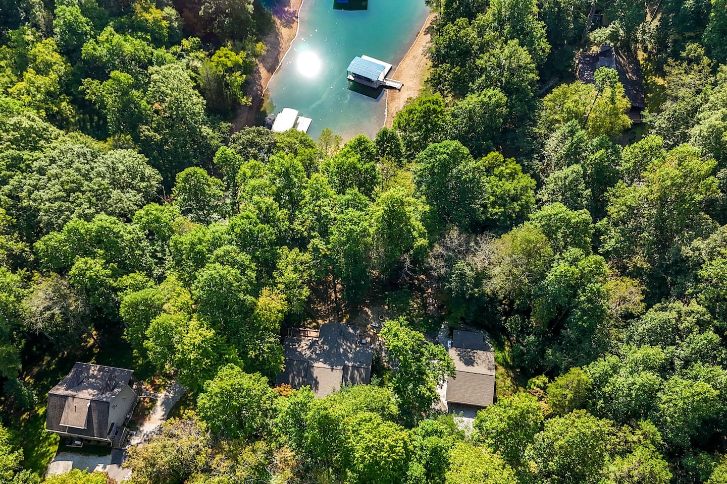 Overhead shot of cove