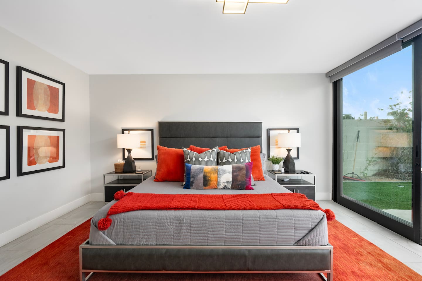 Enjoy serene mornings as natural light pours through the sliding glass doors, offering a seamless view and access to your private pool retreat.