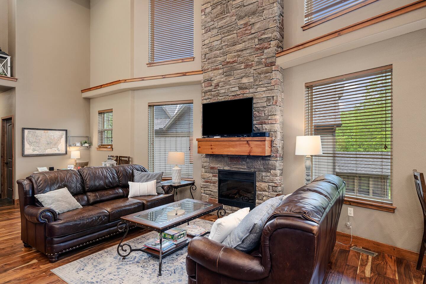 Main Level Living area with plenty of seating. 