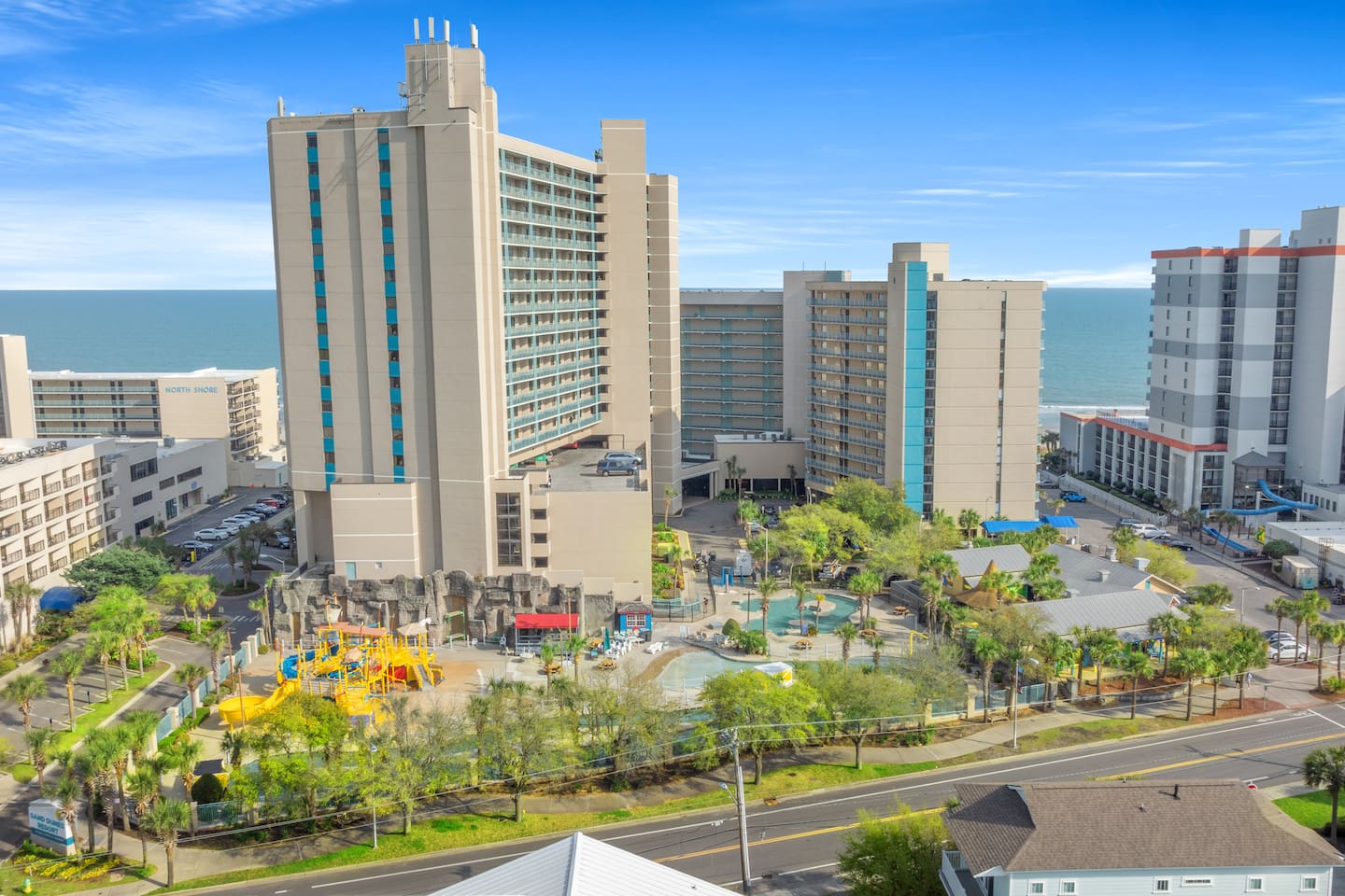 Enjoy family fun with splash zones and pools—just steps from the ocean.