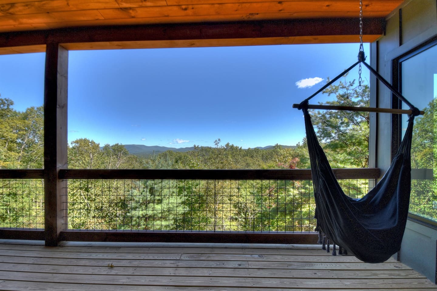 Hanging chairs are great for reading