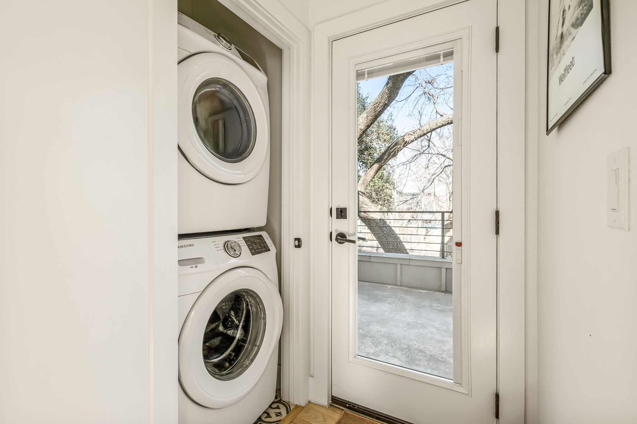 Convenient in-unit laundry with washer and dryer—ideal for longer stays