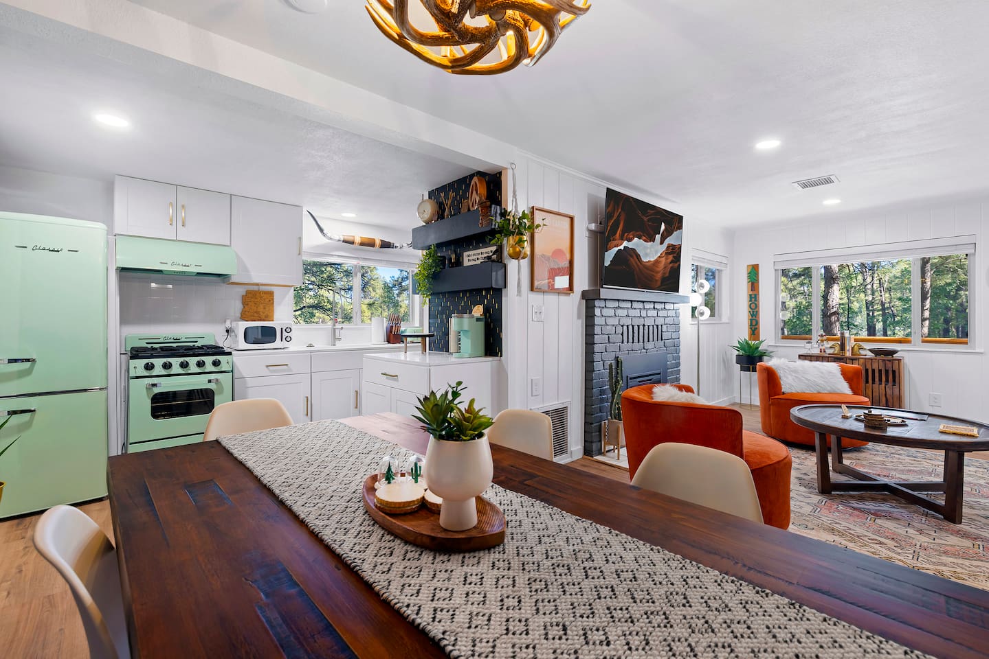 A great view. Imaging, cooking in the kitchen while friends or family have a game on TV or maybe just playing internet radio, talking and experiencing life, together.