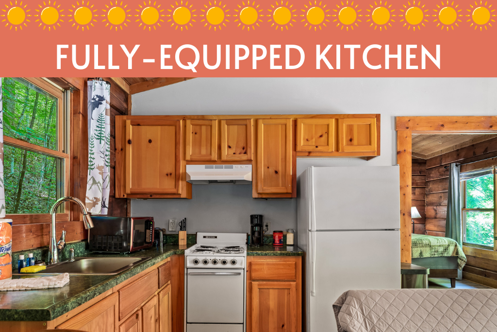 Fuel your adventures – cook, brew, and gather in this fully-equipped kitchen.